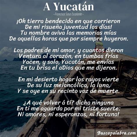 Poema A Yucatán de Francisco Sosa Escalante Análisis del poema