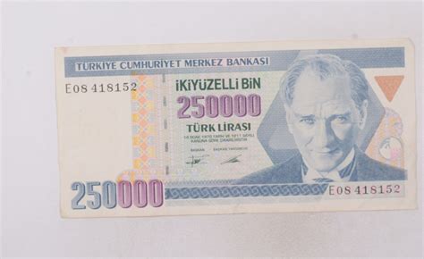 CrazieM World Bank Note 1970 Turkey 250 000 Lirasi Collection Lot