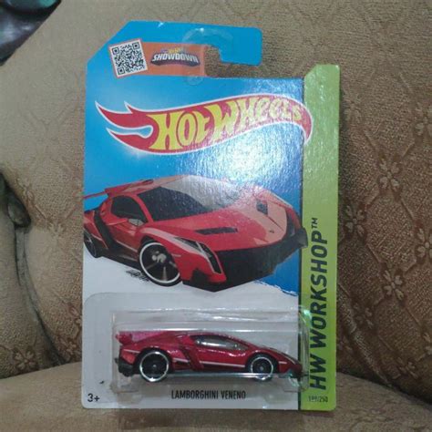 Hot Wheels Lamborghini Veneno Red Shopee Malaysia
