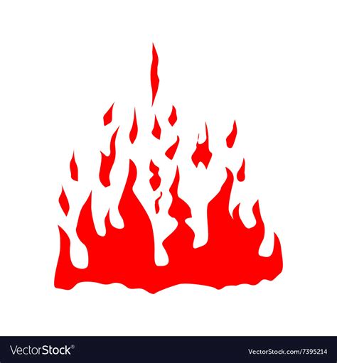 Fire red silhouette Royalty Free Vector Image - VectorStock