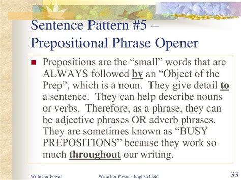 Prepositional Openers Worksheet - Preposition Worksheets