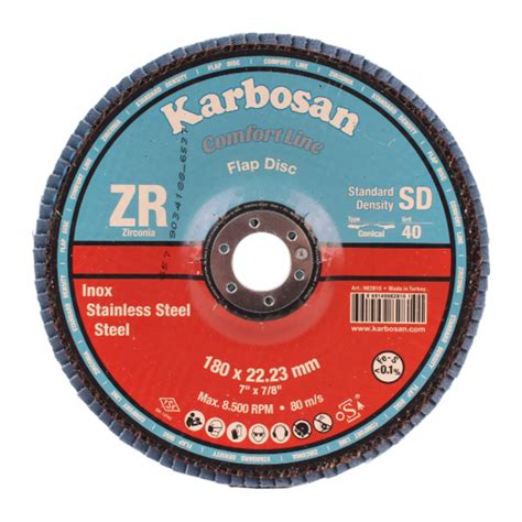 Karbosan 180 Flap Disk Zr40