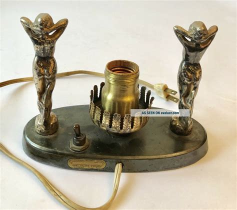 Vintage Art Deco Lamp NUDE Naked Lady Desk Lamp 193336