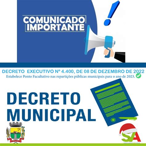 DECRETO EXECUTIVO Nº 4 400 DE 08 DE DEZEMBRO DE 2022 Prefeitura