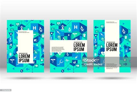 Desain Sampul Modern Pada Perawatan Kesehatan Ilustrasi Stok Unduh