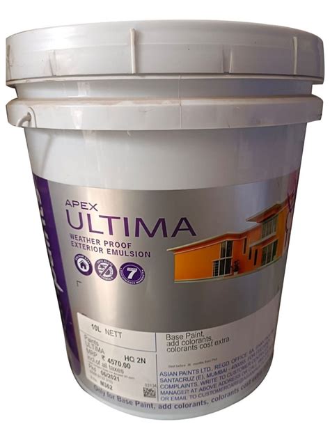 Asian L Apex Ultima Weatherproof Emulsion Paint Ltr At Rs