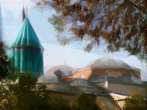 Mevlana Rumi Mosque In Konya Turkey Painting By Celestial Images Fine