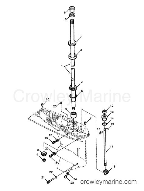 Driveshaft And Lower Shift Components Outboard H Sd