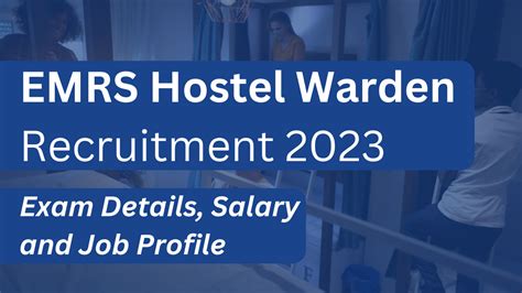 Everything About Emrs Warden Recruitment 2023