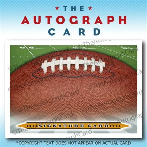 The Autograph Card Blank Signature Cards Football Ebay