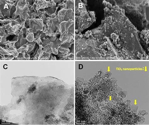 A B Sem And C D Tem Images Of Ti C T X Mxene Nanosheets