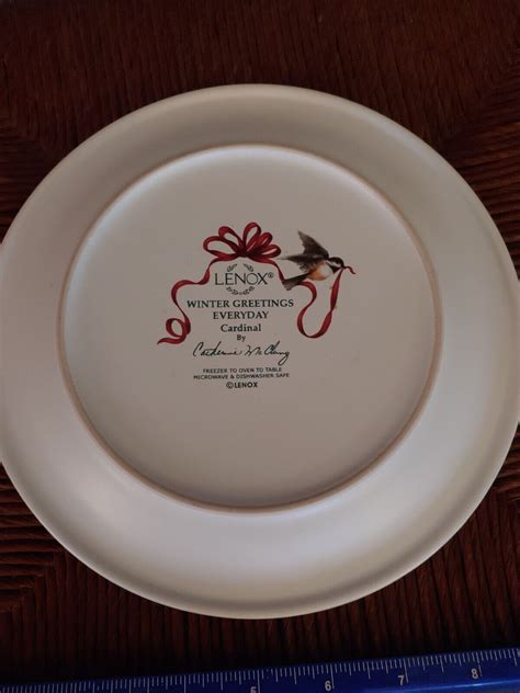 Lenox Winter Greetings Everyday Cardinal Salad Plate EBay