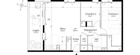 Plan Appartement T3 De 72 70 M² Neuf Résidence « Héritage à Lyon