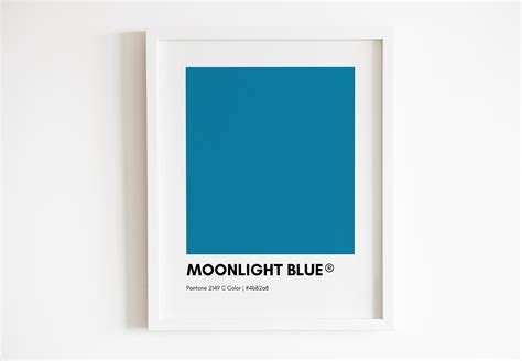 Moonlight Blue Pantone Print Poster – storyboardvisuals