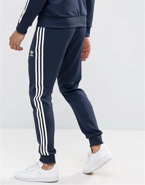 Adidas Originals Synthetic Superstar Cuff Track Pants Aj6961 In Navy Blue For Men Lyst