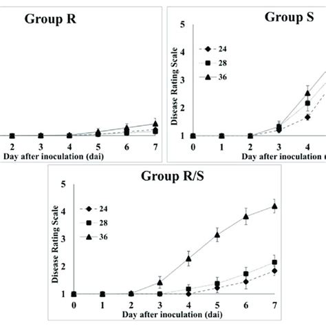 Bacterial Wilt Progress In The Three Groups R R S And S Of