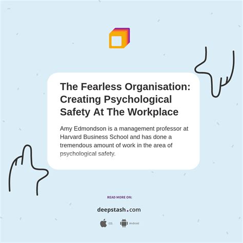 The Fearless Organisation Creating Psychological Safety At The