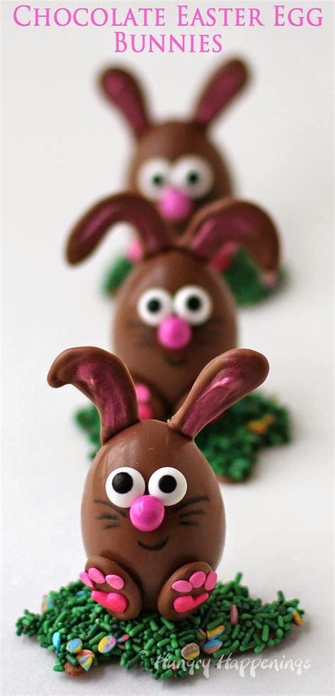 Arent These Peanut Butter Fudge Filled Chocolate Easter Egg Bunnies