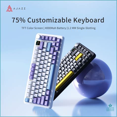Op NEW AJAZZ AK MAX Hot Swap RGB Bluetooth Wireless Gaming Mechanical Keyboard With Knob