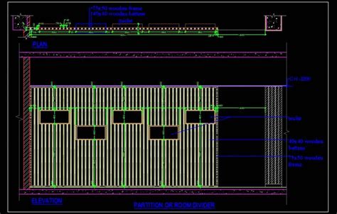 Wooden Partition Screen Room Divider Design Dwg Detail Artofit