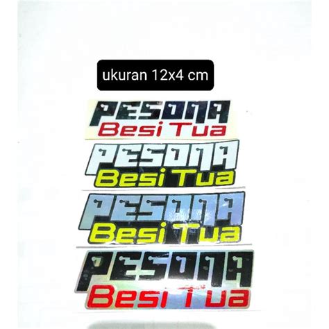 Jual Sticker Cutting Kata Kata Pesona Besi Tua Motor Mobil Murah