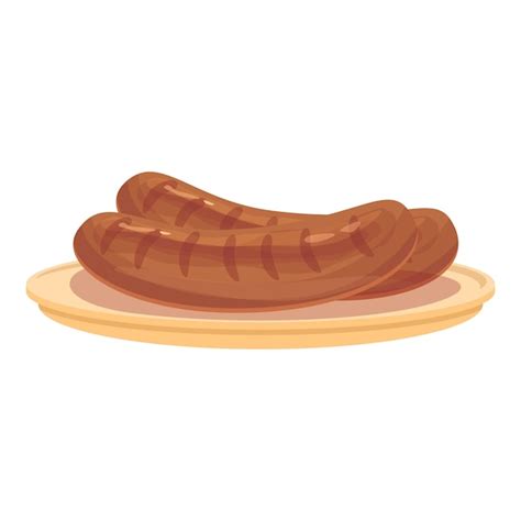 Premium Vector Grilled Sausage Icon Cartoon Vector Food Cuisine