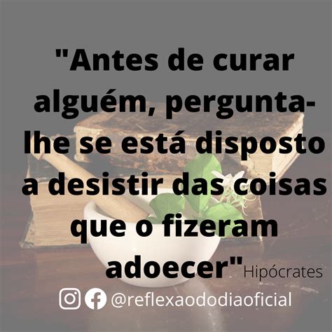 Citações sábias de Hipócrates Reflexão do Dia