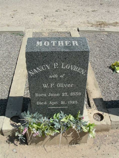 Nancy Frances Lovern Oliver 1839 1925 Find A Grave Memorial Nancy