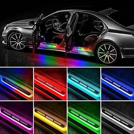 Amazon Pcs Car Led Door Sill Lights Wireless Led Light Strips