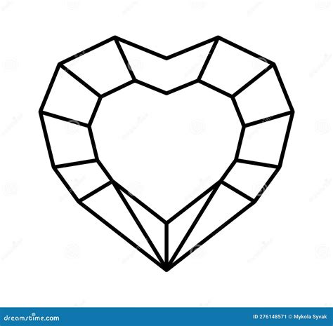 Heart Shape Diamond Stock Vector Illustration Of Background 276148571