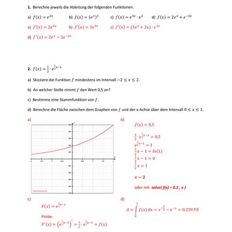 Exponentialfunktionen Aufgaben