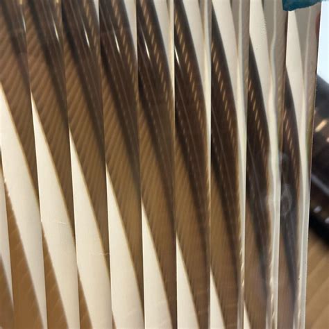 Clear Bronze Reeded Glass Film 13mm Footprint Creative