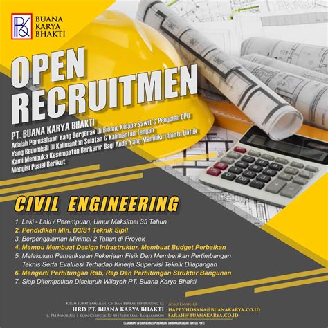 Loker PT Buana Karya Bakti PROGRAM STUDI S1 TEKNIK SIPIL