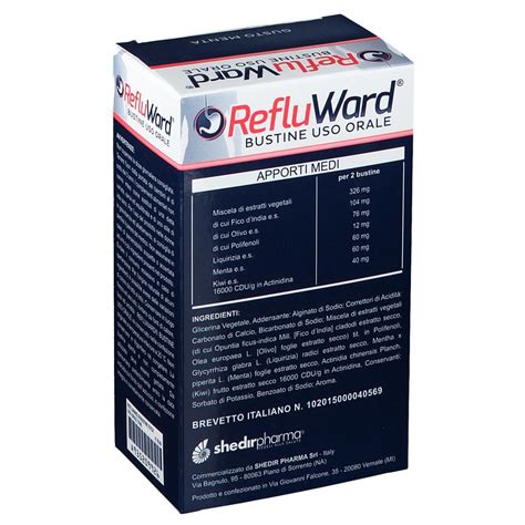 RefluWard Bustine Uso Orale Gusto Menta 20 Pz Redcare