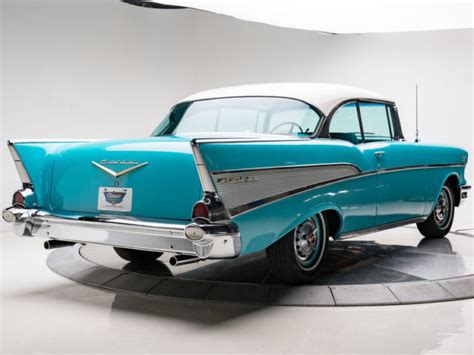 1957 Chevrolet Bel Air 283 V8 2 Speed Automatic Hardtop Tropical Turquoisewhit For Sale