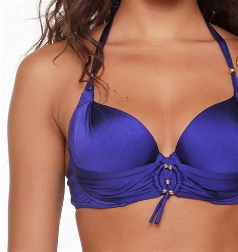 LingaDore Voorgevormde Bikini Top 6515BT Kobalt Blauw 36E Bol