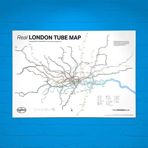 Buy Real London Tube Map Poster - A Geographical Representation of The ...