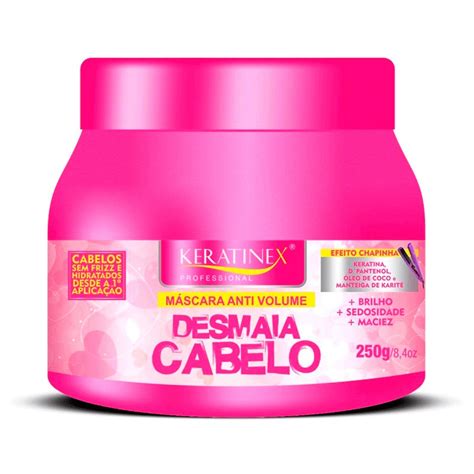 Desmaia Cabelo Efeito Chapinha Máscara Anti Volume Keratinex 250g