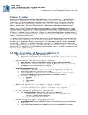 Chapter 9 Outline V4 Chapter Outline Chapter 9 Organizational