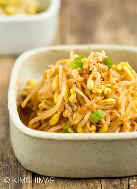 Kongnamul Muchim Spicy Soybean Sprouts Recipe Korean Food Side