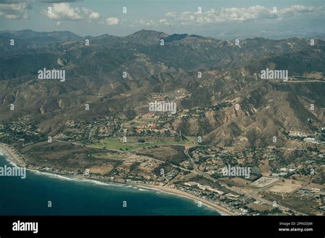 Aerial View Of Leo Carrillo State Park And Pacific Coast Highway In