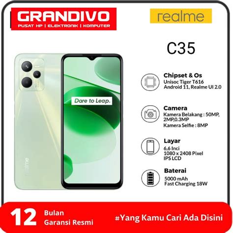 Jual Realme C35 Ram 4/128 | 4/64GB Garansi Resmi | Shopee Indonesia