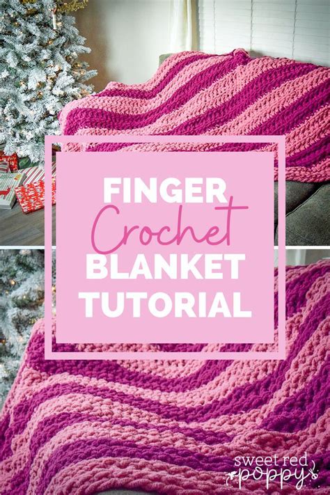 Finger Crochet Blanket | Finger crochet, Finger knitting projects, Hand ...