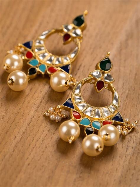 Buy Gold Plated Kundan Earrings Online