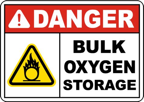 Danger Bulk Oxygen Storage Sign - Claim Your 10% Discount