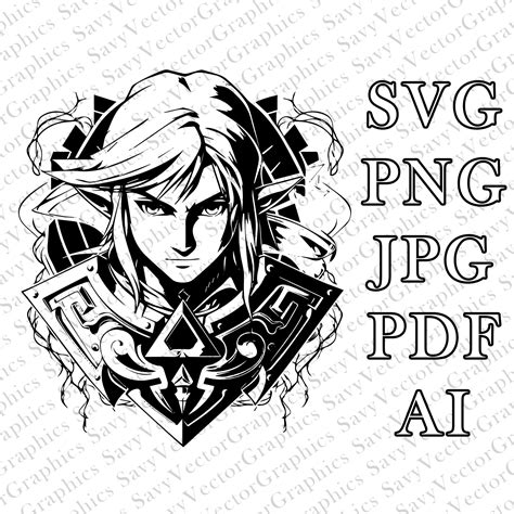 Zelda Link Stencils