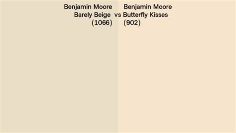 Benjamin Moore Barely Beige Vs Butterfly Kisses Side By Side Comparison