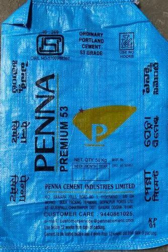 Penna Ppc Opc Cement Packaging Size 50 Kg Grade 53 At Rs 290 Bag In