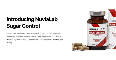 Introducing NuviaLab Sugar Control