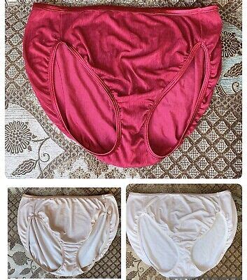 Vanity Fair 9 10 3XL Radiant Nylon Hi Cut White Bikini Underwear Panties Lot 3 EBay